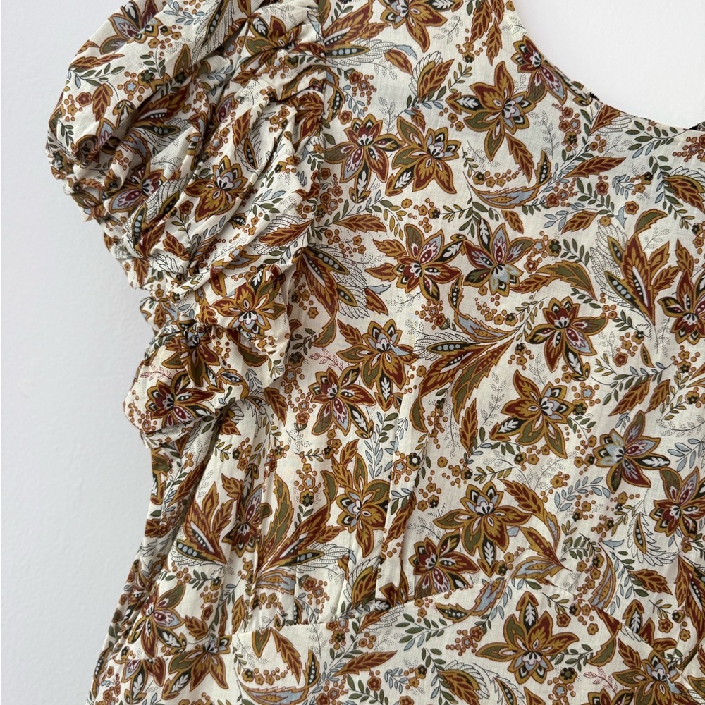 Doen Brown and Cream Floral Maxi Dress - Picture 7 of 7